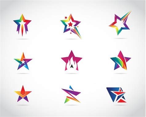 Colorful Star Logo Design Set 602748 Vector Art At Vecteezy