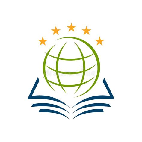 Premium 5 Star Global Study Education Logo Vector Sign Symbol Stock