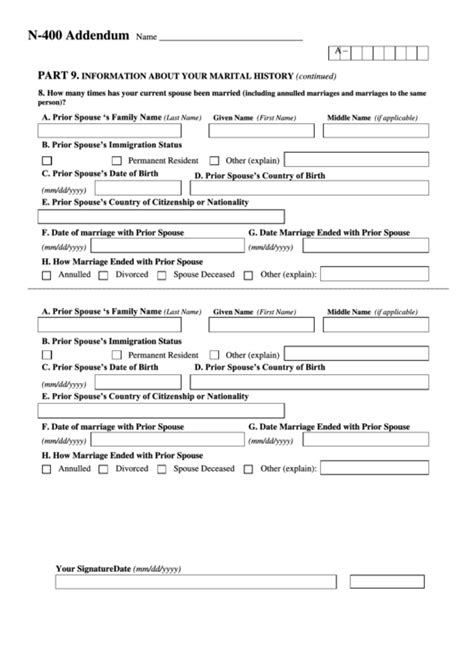 N 400 Form Fillable Pdf Printable Forms Free Online