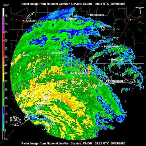 Hurricane Katrina Wfo Radar 2005 Stock Image C0253397 Science