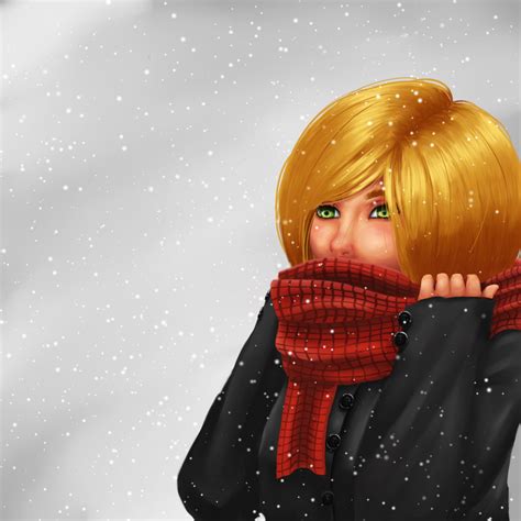Girl With Scarf By Loldrui On Deviantart