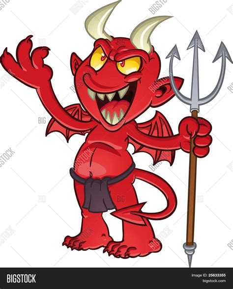 Devil Laughing Holding Trident Vector And Photo Bigstock