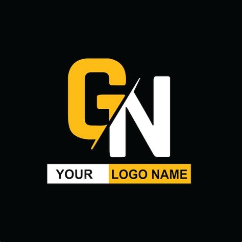 Design De Logotipo Da Marca Gn Vetor Premium
