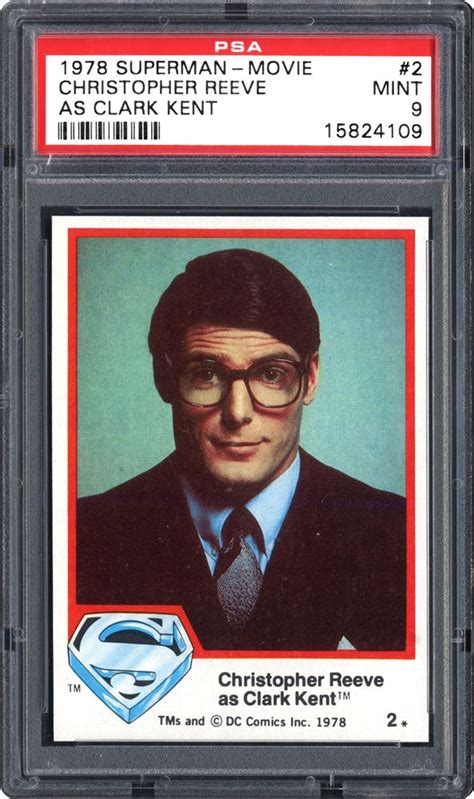 1978 Topps Superman Movie Christopher Reeve As Clark Kent Psa Cardfacts