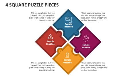 4 Square Puzzle Pieces Powerpoint Presentation Slides Ppt Template
