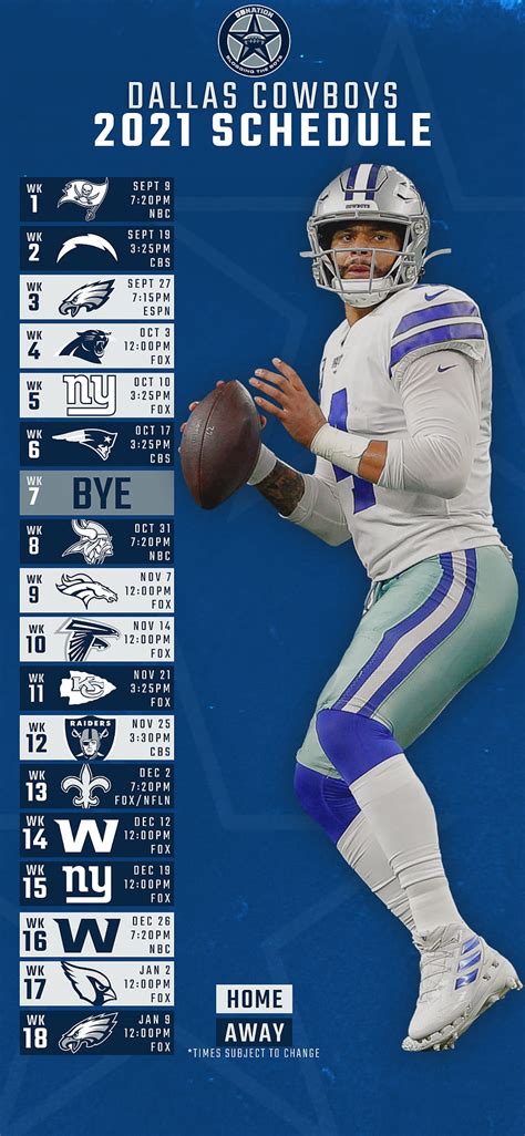 Get Your 2021 Dallas Cowboys Schedule Including Player Specific Ones
