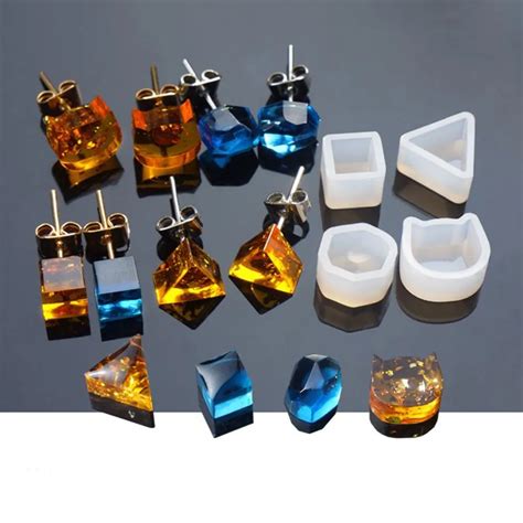 4pcs Multi Design Earring Silicone Mold Jewelry Making Epoxy Resin Molds Jewelry Tools