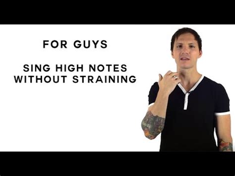 Set time limits to your practice so that you're comfortable without putting too much strain on your voice. How to Sing High Notes for Guys Without Straining - YouTube