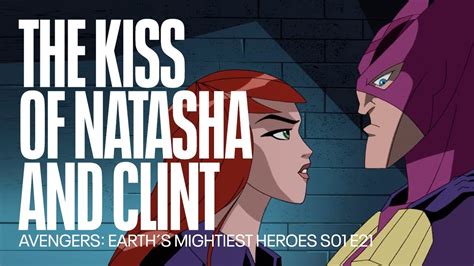 Black Widow And Hawkeye Kiss Each Other Avengers Earth´s Mightiest