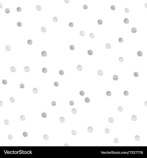 Seamless Shiny Silver Glitter Polka Dot Pattern Vector Image