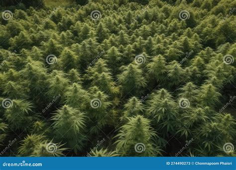 Hemp Field High Resolution Isolated On White Background Stock