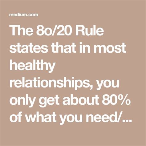 The 8020 Rule Of Relationships Relationship Rules Relationship