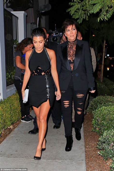 Kourtney Kardashian Showcases Her Tanned And Toned Legs In A Sexy Black
