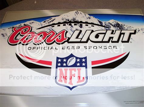 Coors Light And Nfl Football Beer Sign Coors Official Beer Sponsor Of Nfl