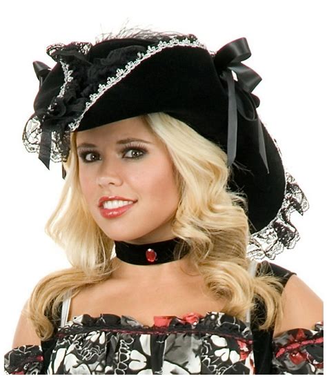 Lacey Pirate Hat Adult Costume Accessory At Wonder Costumes