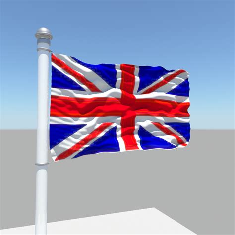 United Kingdom Flag 3d Model Cgtrader