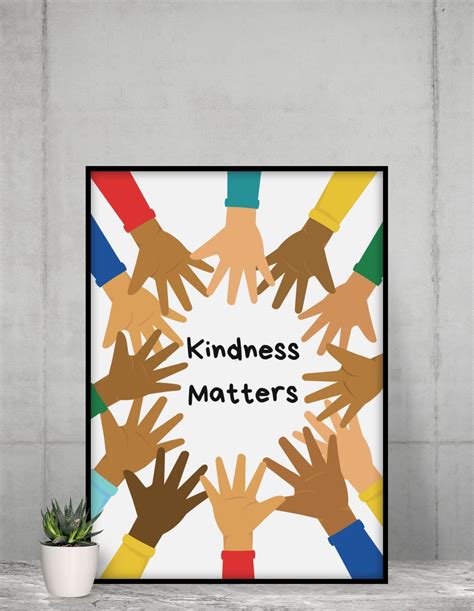 Equality Poster Kindness Matters Diversity Poster Positive Etsy In