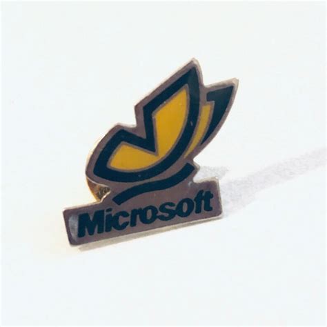 Vintage Microsoft Logo Computer Lapel Pin Enamel Pin Etsy