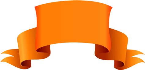 Orange Banner Png Transparent Images Ribbon Shape Photoshop Clipart