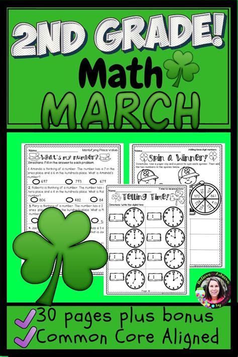 March Math Worksheets 2nd Grade 2nd Grade Math Math Work Math