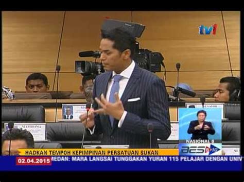 AKTA PEMBANGUNAN SUKAN AKAN DIPINDA YB KHAIRY 2 Apr 2015 YouTube