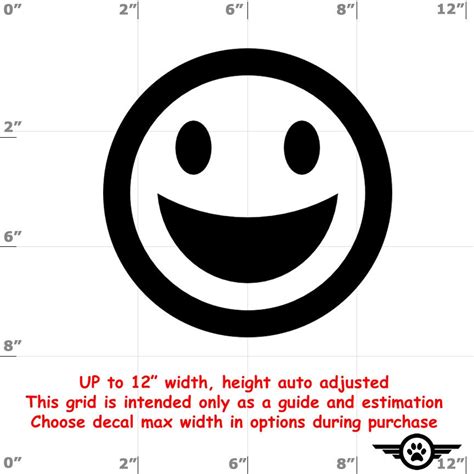 Happy Face Emoji Smile Emoji Vinyl Decal 1906 G Various Etsy