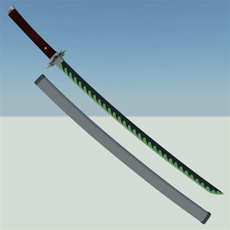 Demon Slayer Sanemi Shinazugawa Sword Katana Kimetsu No Yaiba 3d Model
