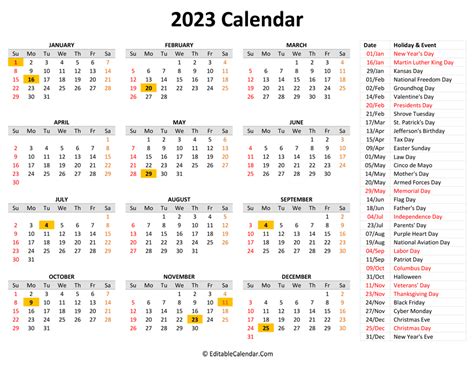 Awasome 2023 Calendar With Federal Holidays Printable 2022 Calendar