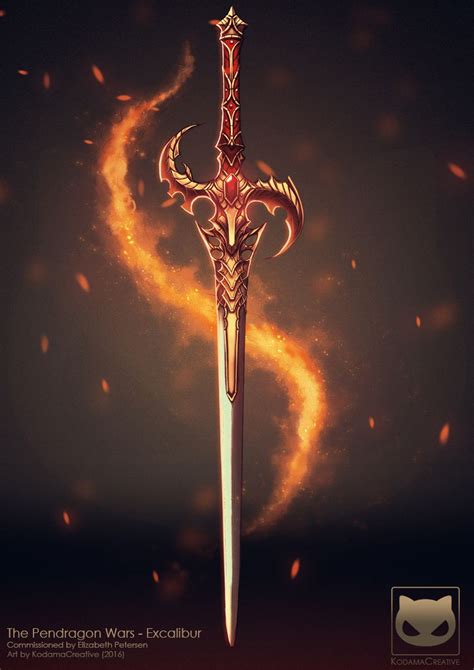 Commission The Pendragon Wars Excalibur By Kodamacreative Gambar