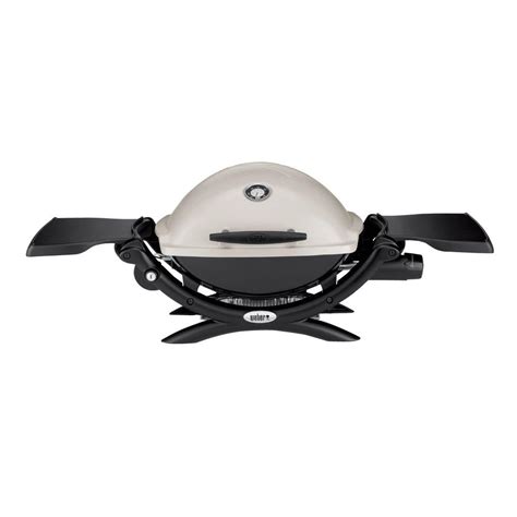 Weber Q 1200 1 Burner Portable Tabletop Propane Gas Grill In Titanium