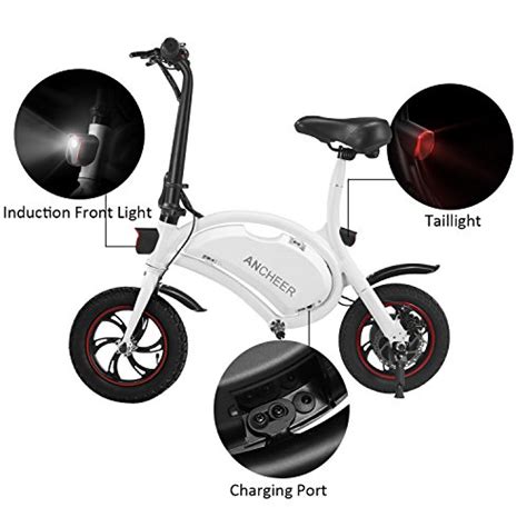 Ancheer Folding Electric Bicycle E Bike Scooter 350w Powerful Motor