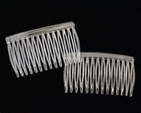2 34 Clear Plastic Hair Comb Pack Of 72 Side Combs Cb Flowers