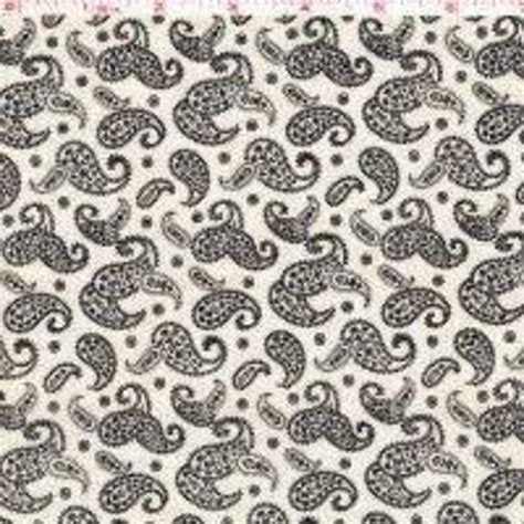 Paisley On Tan Cotton Fabric By The Yard Etsy