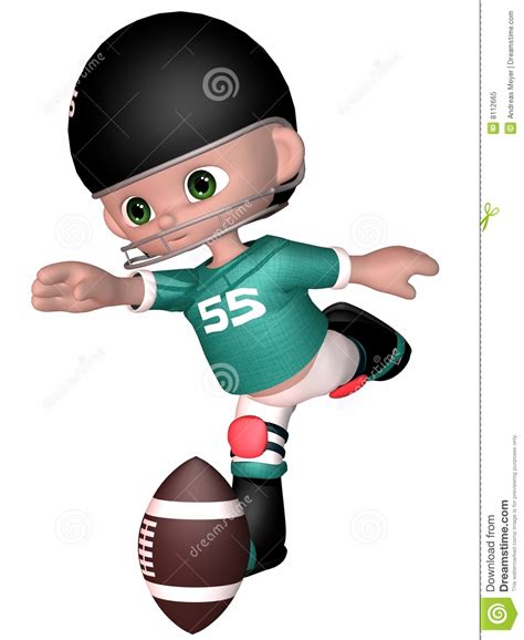 Little Football Player Toon Figure Stock Illustration Illustration