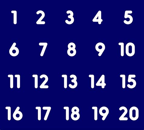 Use the start/stop to achieve true randomness and add the luck factor. 6 Best Images of Large Printable Numbers 11-20 - Printable ...