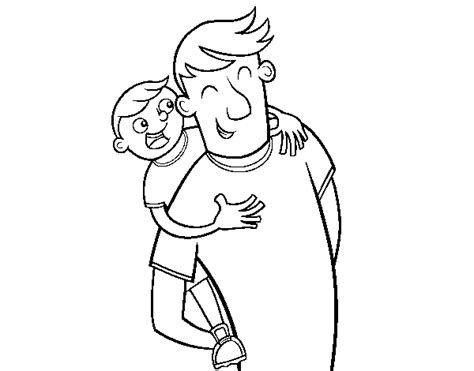 Dibujos para colorear sobre el día del padre. Dibujo de Día del padre para Colorear - Dibujos.net