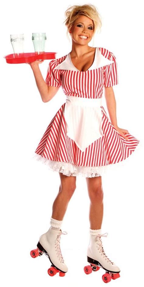 Car Hop 50s Costume Fifties Costumes Halloween Costume Waitress Waitress Uniform Vintage