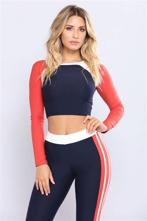 Keeping It Real Active Set Navy Multi Active Wear For Women Womens