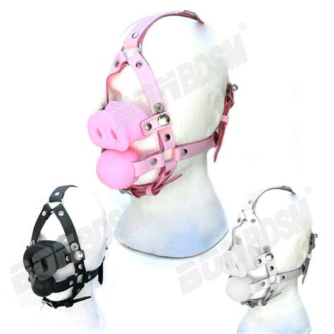 Bdsm Pig Ball Gag Harness Quality Leather Non Toxic Etsy Uk