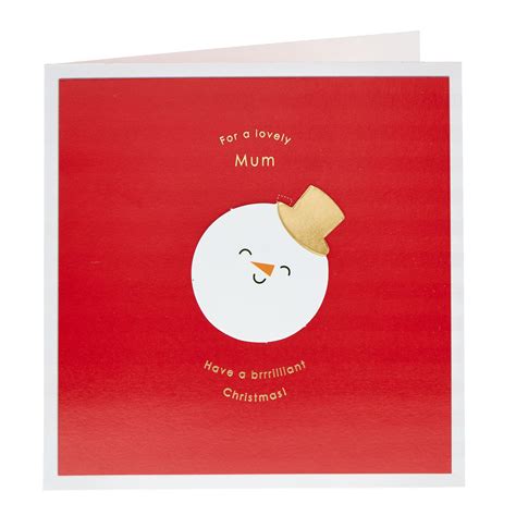buy mum bold snowman christmas card for gbp 1 49 card factory uk
