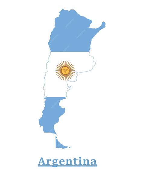 아르헨티나 국기 지도 디자인 지도 안에 아르헨티나 국기의 그림 프리미엄 벡터
