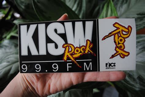 vintage kisw rock radio sticker 99 9 fm seattle wa radio etsy