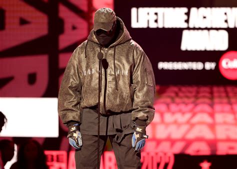 Kanye West Makes Bet Awards 2022 Speech In ‘hood By Air Jacket And Mask