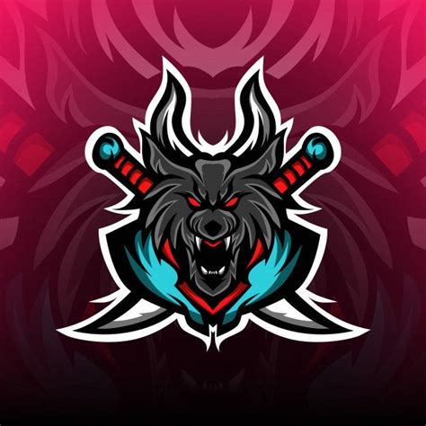 Premium Vector Angry Black Wolves Esport Mascot Logo Warrior Logo