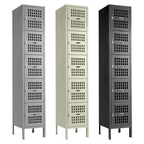 Five Tier Ventilated Metal Box Locker