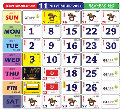 Kalendar Kuda Tahun 2021 Kekandamemey