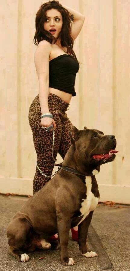 Girls And Pitbulls Gotta Love It Guys And Girls Funny Animal Pictures