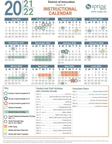 Spring Isd Approves Calendar For 2021 2022 School Year