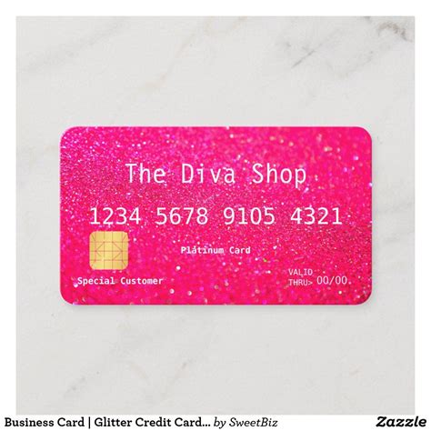 Choosing the best business credit card can be enough to make your head swim. Business Card | Glitter Credit Card Pink | Zazzle.com in ...