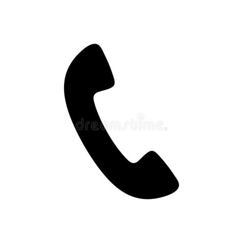 Phone Icon In Black And White Telephone Symbol Vector Illustration